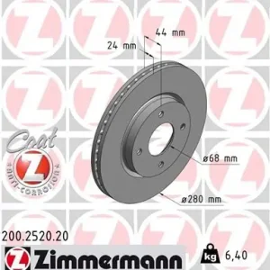 ZIMMERMANN Bremsscheibe (200.2520.20) KFZ-6857331 Schneller Versand